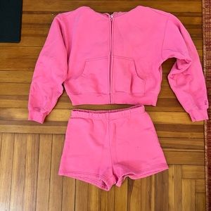 Aritzia TNA Cozy Two-Piece Sweat Set